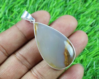 Size 28x41mm Pendant N-5099 Exclusive ! 55 Carat Natural Rosarita Gemstone 925 Solid Sterling Silver Bezel Necklace Pendant Jewelry