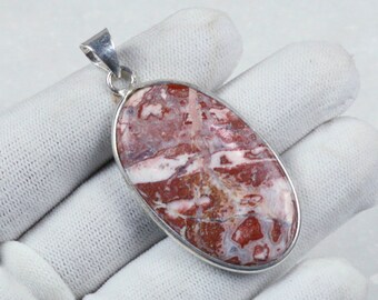 Size 28x41mm Pendant N-5099 Exclusive ! 55 Carat Natural Rosarita Gemstone 925 Solid Sterling Silver Bezel Necklace Pendant Jewelry