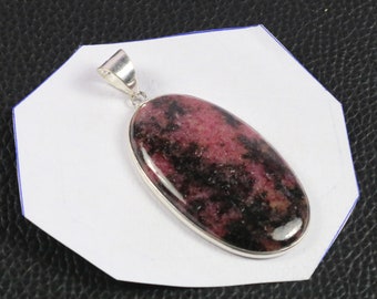 Size 28x41mm Pendant N-5099 Exclusive ! 55 Carat Natural Rosarita Gemstone 925 Solid Sterling Silver Bezel Necklace Pendant Jewelry