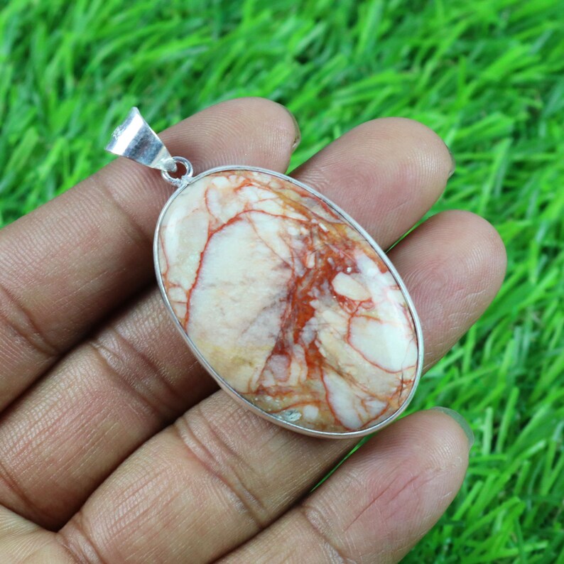 Size 28x41mm Pendant N-5099 Exclusive ! 55 Carat Natural Rosarita Gemstone 925 Solid Sterling Silver Bezel Necklace Pendant Jewelry