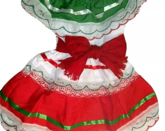 Girls & Toddlers Tri-Color Dresses For Mexico's Folklorico 5 De Mayo Fiesta NWOT