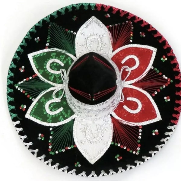 Mariachi Charro Authentic Mexican Sombrero Hat Accessory Folklorico Outfit New