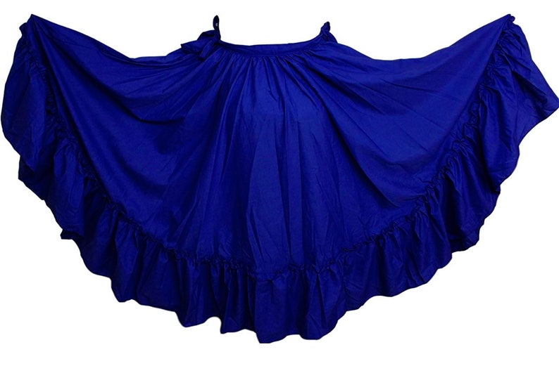 Womens Full Super Wide Skirt One Size Waist For Folkloric Dances New Handmade image 8