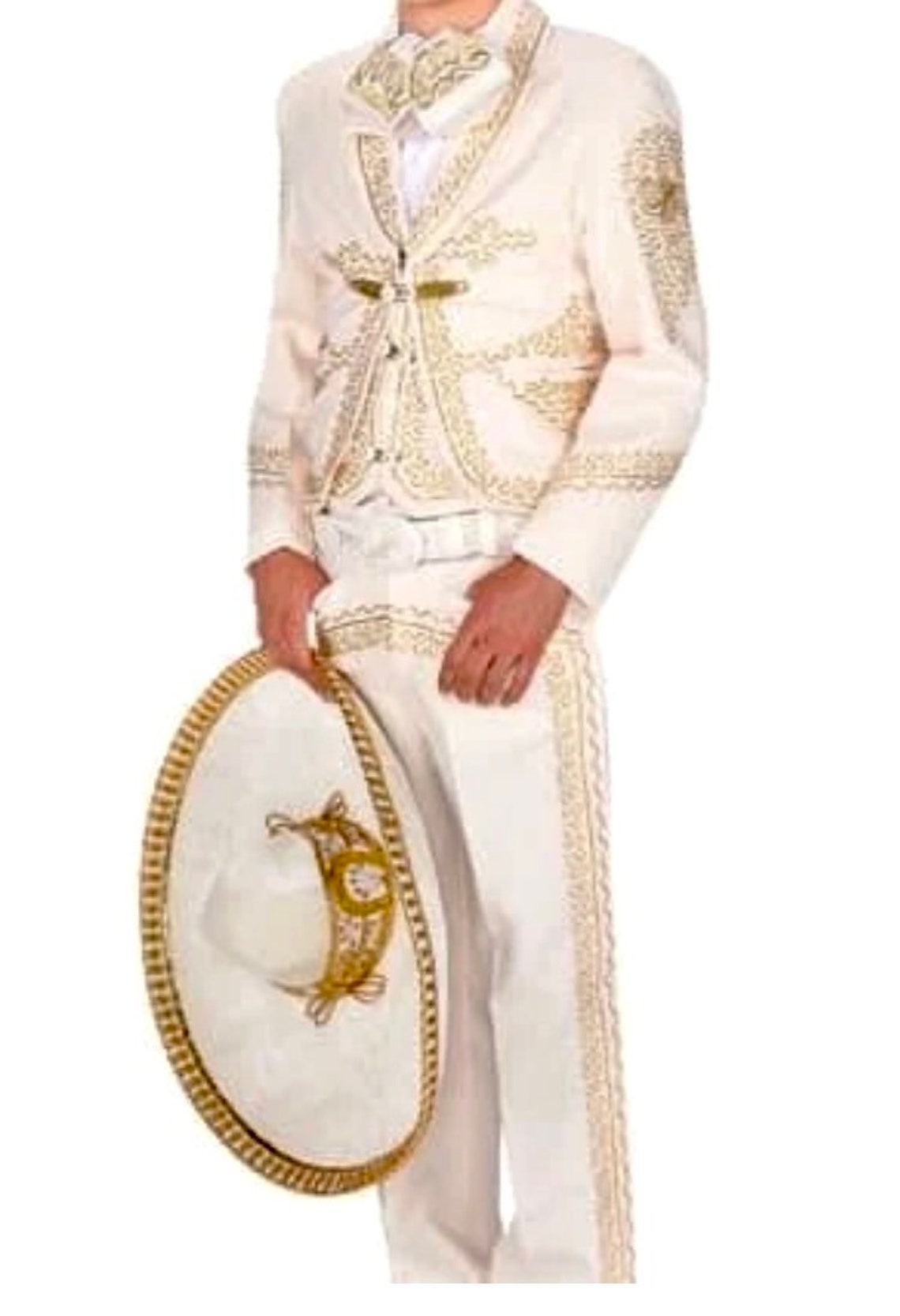 Beige Gold Men's Mariachi Charro Suit Set Mexico Etsy