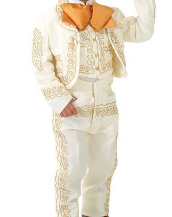 Boys Beige Gold Toddlers Mariachi Suit Set Mexico Folklorico 5 - Etsy  Finland