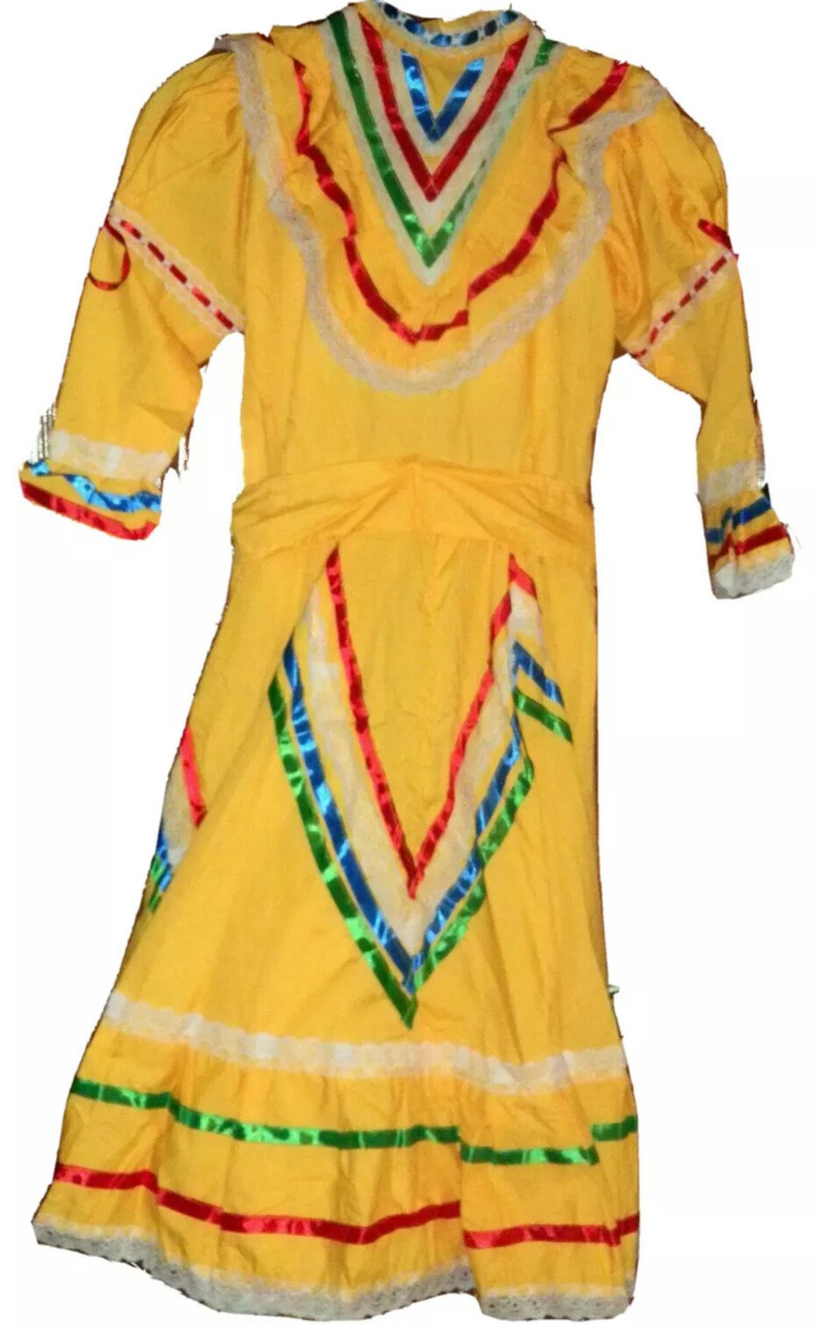 Girls Jalisco Dress With Super Wide Skirt Flow for Folklorico Etsy