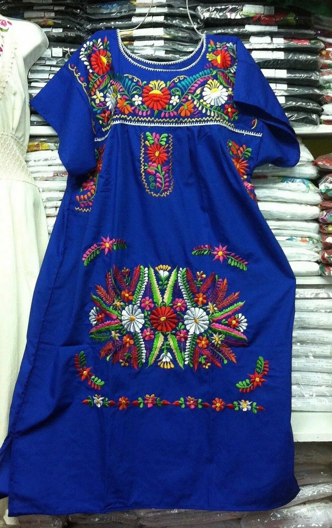 Womens XS-XXXL Mexican Folklorico Tehuacan Puebla Dress Tunic - Etsy