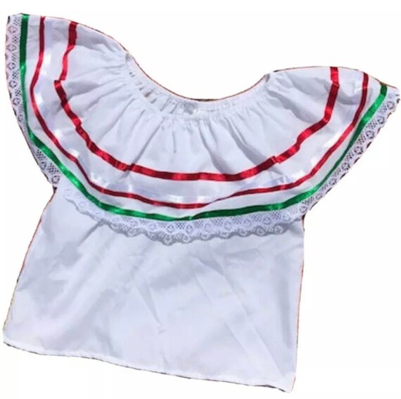 Blusa blanca con olan outlet