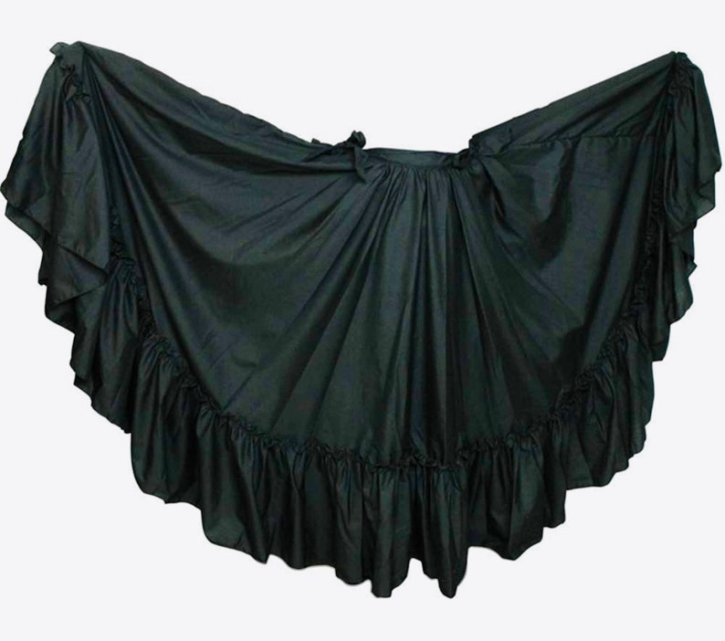 Womens Full Super Wide Skirt One Size Waist For Folkloric Dances New Handmade image 9