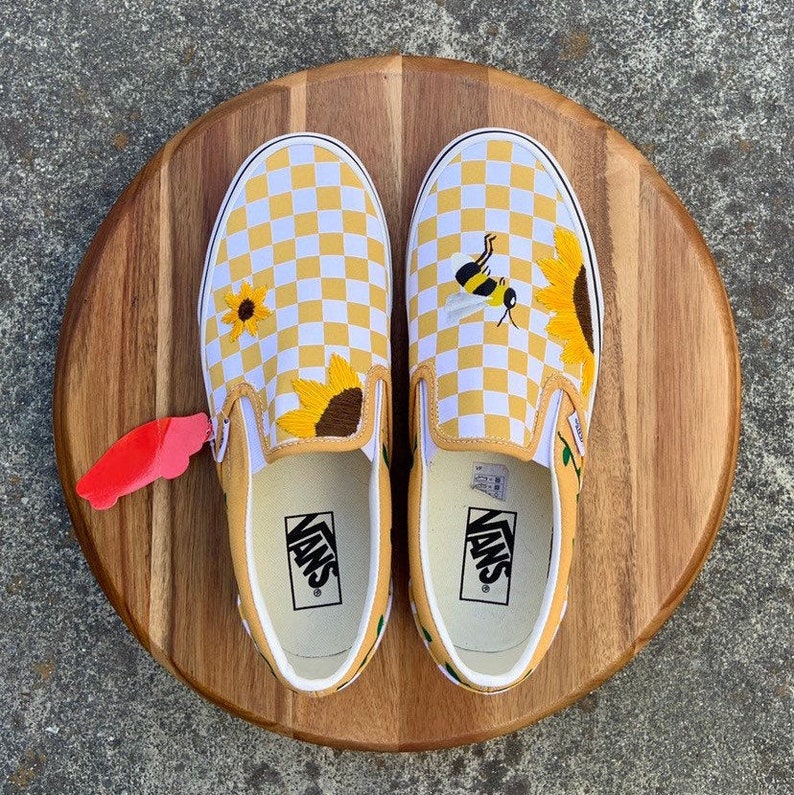 yellow vans sunflowers