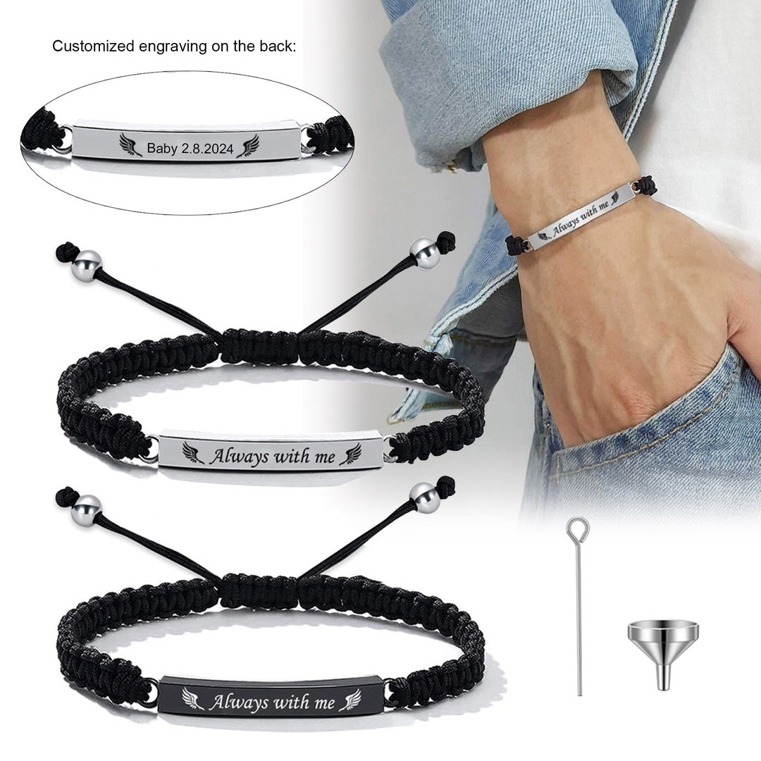 Yinplsmemory Cremation Bracelet For Ashes - Men's Adjustable Wolf Head Urn Bracelet, Silver Stainless Steel - View #11