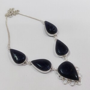 Handmade Oxidized Silver Lapis Lazuli Necklace