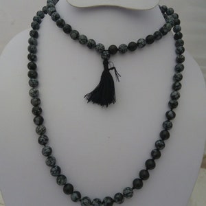 Free shipping /Snow/Flex/Jaipur/108 Manka/Jap/Mala/Beads/Designer/Oxidized/ Stone Silver  handmade Necklace
