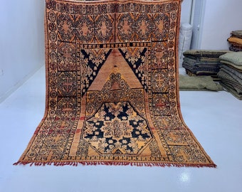 Ottoman Pouf Moroccan Pouf Turkish rug door mat runner rug kilim pouf rug area vintage rug moroccan rug oushak rug bohemian rug 7333OUZ