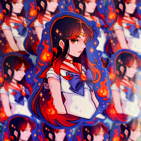 Magical girl - Mars - Sticker vinyle imperméable brillant