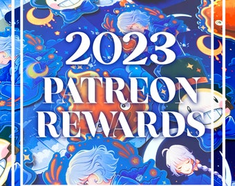 RECOMPENSAS PATREON 2023 / pegatinas, impresiones, marcapáginas