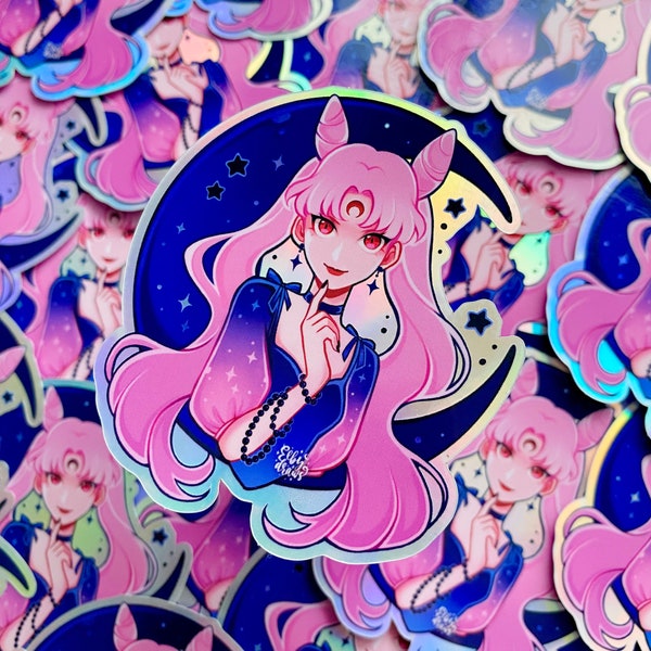 Black Lady/ Magical girl holographic sticker