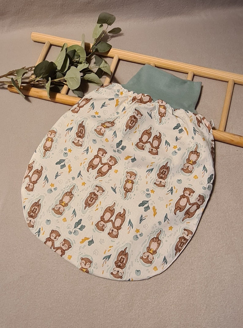 Pucksack/Schlafsack/Strampelsack Sommer/Winter Waschbar Neugeborene verschiedene Größen Geschenk zur Geburt viele Muster Otter