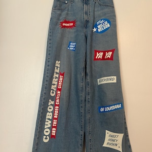 Vaqueros Cowboy Carter, Beyoncé, Levi's personalizados únicos, circuito chitlin'