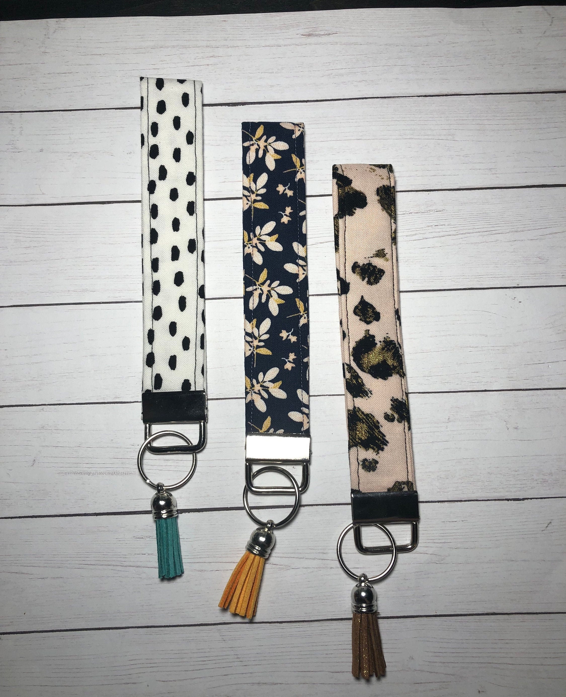 Cheetah Key Fob Floral Key Fob Womens Key Chain Wrist Etsy