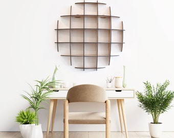 Globe Wood Wall Shelf, Unique Wall Shelf, Succulent Wall Shelf, Round Shelf, Funko Pop Display, Photo Shelving