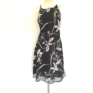 Black and White Floral Dress - Etsy Black and White Floral Dress - Etsy