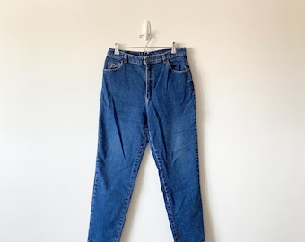 vintage high rise mom jeans 'riders' | extra high waisted straight leg early 2000 denim | 100% cotton denim womens jeans