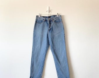 vintage high rise mom jeans by 'j. crew' | extra high waisted straight leg early 2000 denim | 100% cotton denim womens jeans