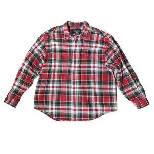 vintage eddie bauer flannel button up shirt size xxl