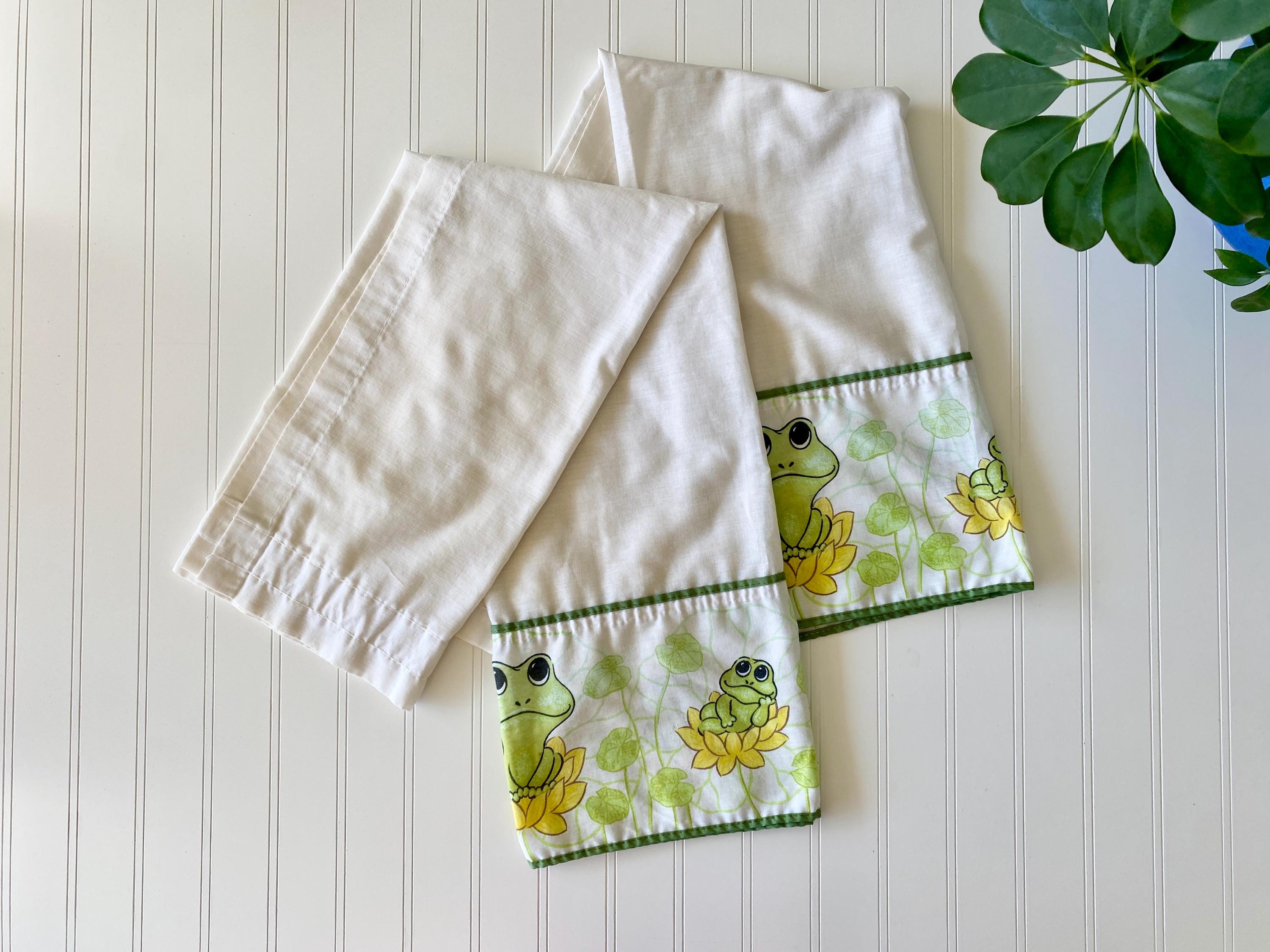 Vintage Sears Neil the Frog Curtains | 1970s Retro Kitchen Decor