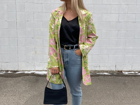 vintage 90's does 60's flower power mod blazer ja… - image 4