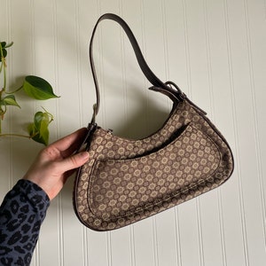 Vintage Mini Shoulder Purse by Nine West | Brown and Beige Vintage Mini Shoulder Purse by Nine West | Brown and Beige