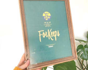 10x13 Solid Wood Wall Frame: For Keeps, Made in USA