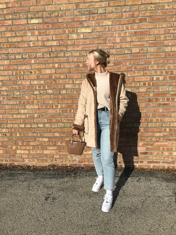 Vintage 90's Fuzzy Hooded Jacket