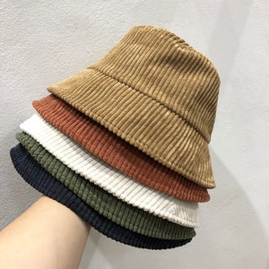 Corduroy Bucket Hat |  Unisex Corduroy Hat, Casual Hat, Warm Bucket Hat