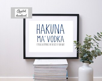 Vodka, Funny Definition, Alcohol Sign, Alcohol Gifts, Instant Download, College Dorm Wall Art, Digital Download Art, Funny Bar Poster