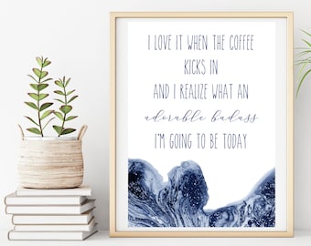Home office quote - office wall art - motivational quote for office - Girl Boss Quote Wall Art