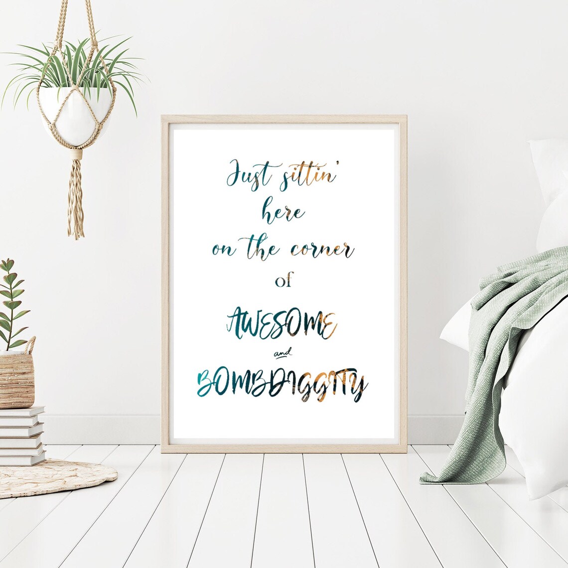 Feel good quote print Funny uplifting Quote Wall Art | Etsy