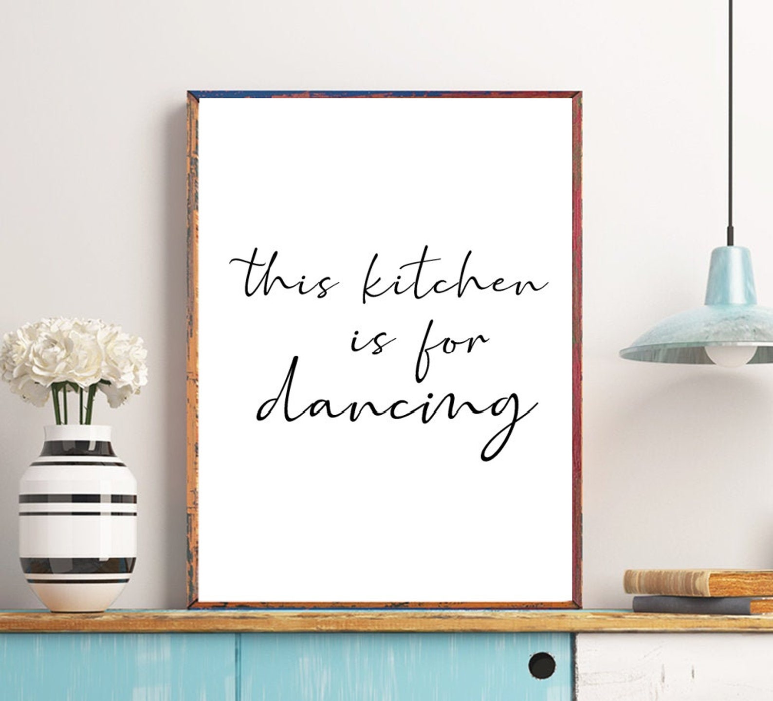 This Kitchen is for Dancing Kitchen Wall Art Kitchen Print - Etsy