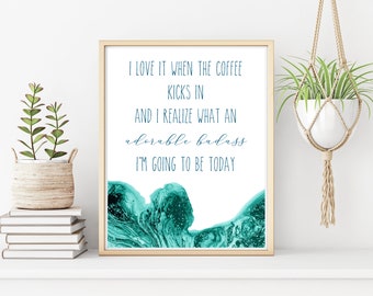 Home office quote - office wall art - motivational quote for office - Girl Boss Quote Wall Art