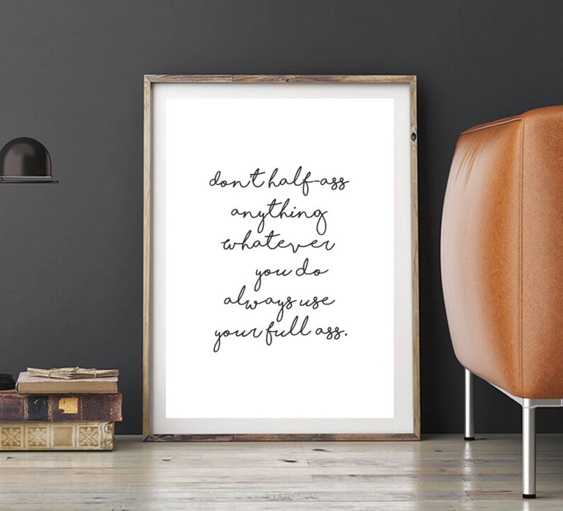 Funny Motivational Print Wall Art Prints for Office Quote