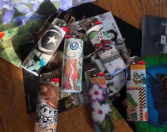 Bic Lighter - Handmade, reworked, collaged lighters