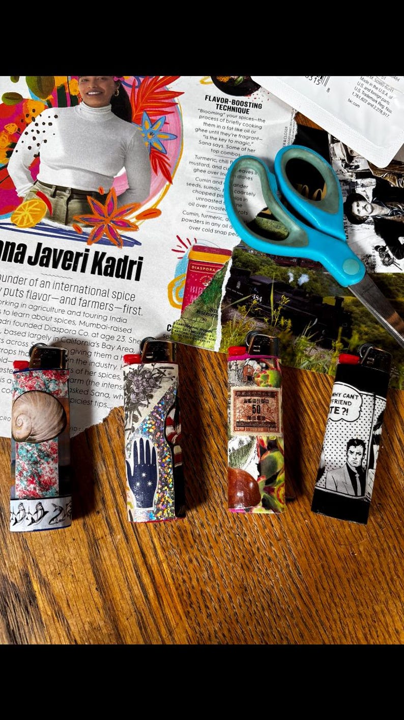 Bic Lighter - Handmade, reworked, collaged lighters image 4