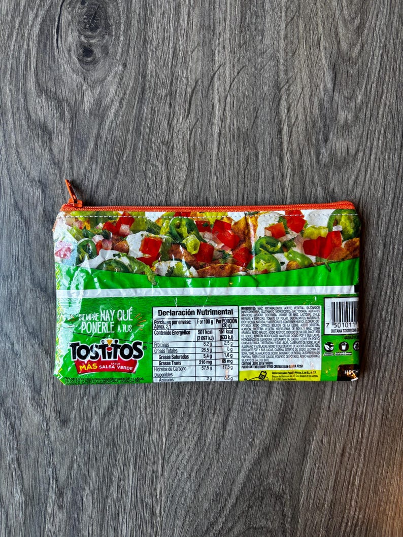 Upcycled Candy/Chip Vinyl Wrapper Pouches| Zipper Pouches image 5