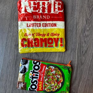 Upcycled Candy/Chip Vinyl Wrapper Pouches| Zipper Pouches image 2