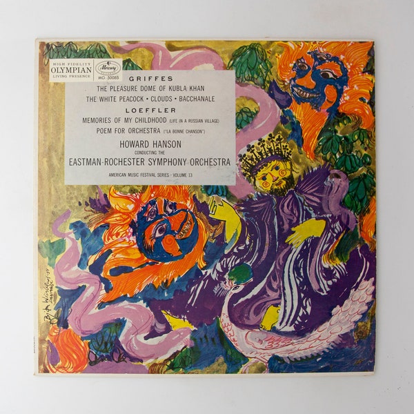 Griffes, Loeffler - Pleasure Dome of Kubla Khan, Memories of My Childhood - Eastman-Rochester Orchestra - LP - Mercury MG 50085 - Classical