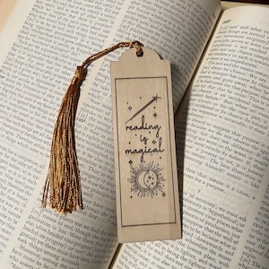 Reading is Magical Bookmark - Personalized Bookmark - Engraved Wooden Bookmark - Reader Gift - Teacher Gift - Librarian Gift