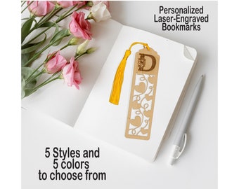 Custom Wood Bookmark with Tassel | Personalized Wooden Bookmark | Laser-Cut Bookmark | Gift For Her | Reader Gift | Book Lover Gift