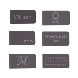 Personalized Money Clip | Laser Engraved Money Clip | Personalized Birthday Gift | Personalized Christmas | Father's Day Gift | Anniversary