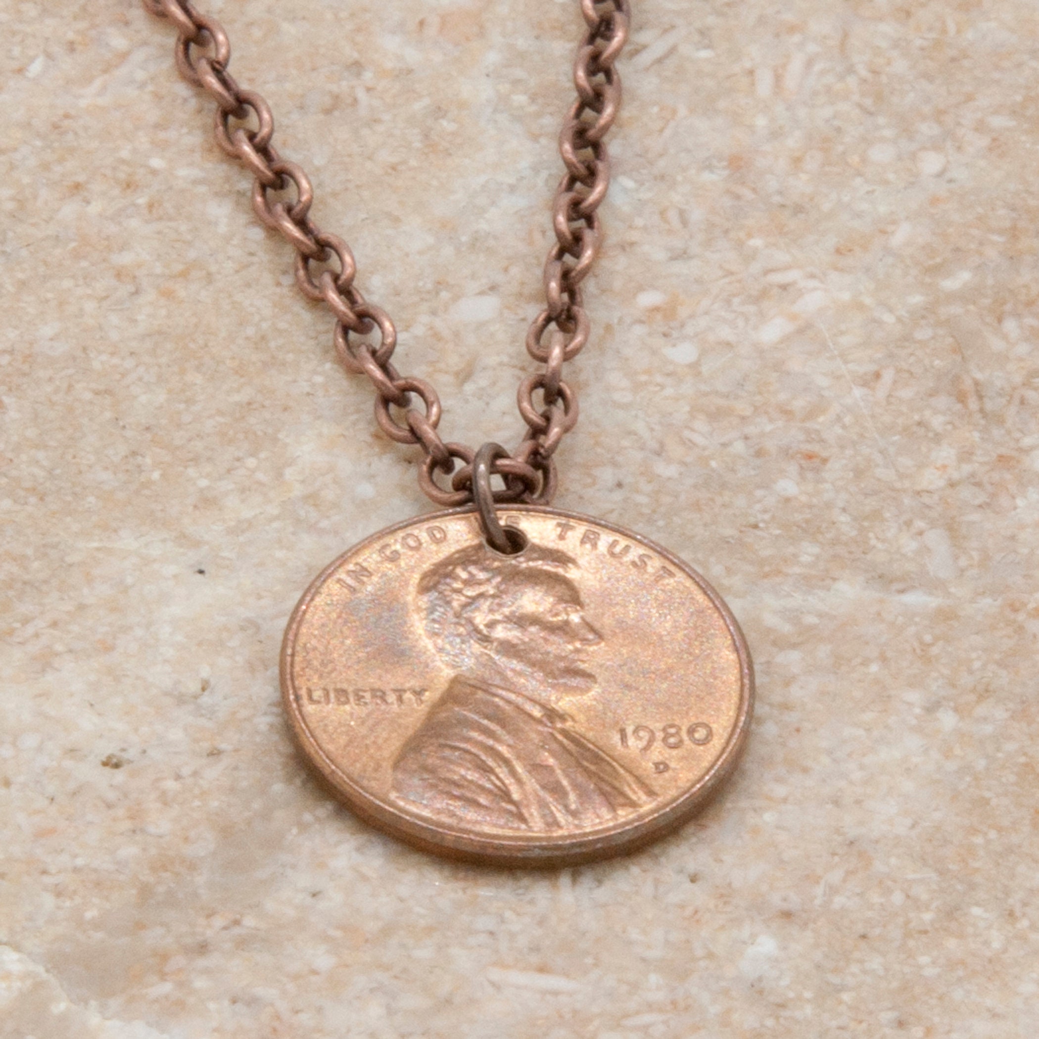 Gift 1980,1981 Details about   40th Birthday Necklace For Wife Woman Her Coin Jewelry 
